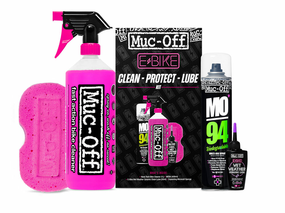 Muc Off E-Bike Clean, Protect & Lube Kit (Wet Lube Version)  nos black