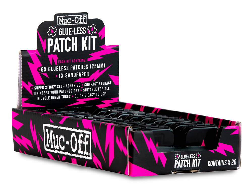 Muc Off Glueless Patch Kit Display 20pcs  nos pink